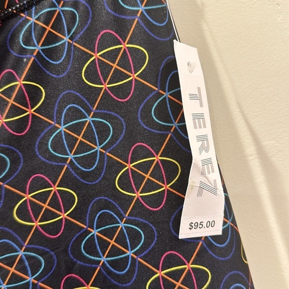 Terez Women's Black Rainbow Waves Leggings Size NWT - Picture 3 of 4
